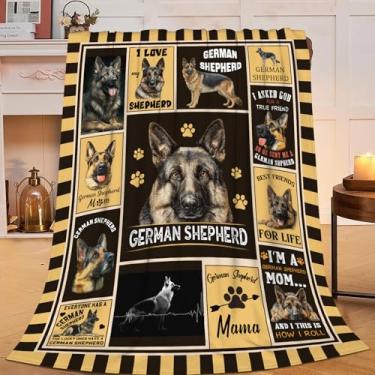 Imagem de Manta de pastor alemão pastor alemão para filhotes de cachorro presentes para amantes de cães, crianças, meninas, adultos, mulheres, homens, macio, aconchegante, quente, pelúcia, fofo, felpudo
