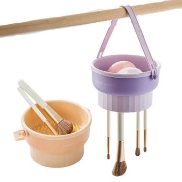 Imagem de Tigela Limpadora Lavador de Pinceis Maquiagem Suporte Manual - Top Hou