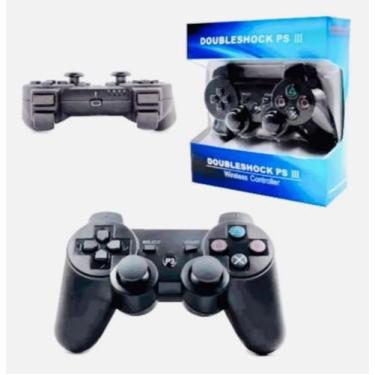 Imagem de Kit 2 Controle Sem Fio compatível  Ps3 Preto - Sharklplay