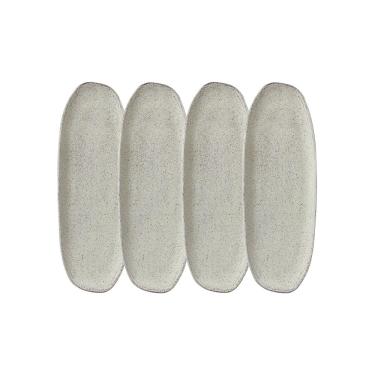 Imagem de Conjunto de Travessas Oval Rasa Grande Porto Brasil Orgânico Pistache 36x13cm - 4 Peças	