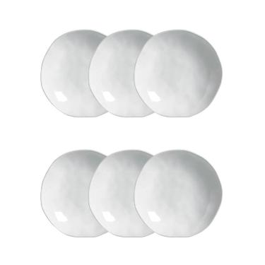 Imagem de Conjunto de Pratos Fundos Porto Brasil Orgânico New White 600ml - 6 Peças