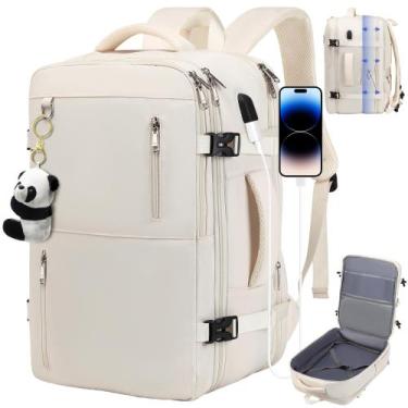 Imagem de Mochila XJ-HOME Extra Large Carry On 45L à prova d'água bege