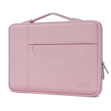 Imagem de MOSISO Capa para laptop de 17,3 polegadas, 17-17,3 polegadas com alça compatível com Dell XPS/HP Pavilion/Ideapad/Acer/Alienware/HP Omen, bolsa multifuncional de poliéster para computador, rosa