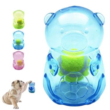 Imagem de Jatmira Brinquedo resistente para mastigar para cães pequenos, médios, bola em garrafa, brinquedo de distribuição de petiscos de borracha forte, brinquedos fofos interativos para buscar cães com