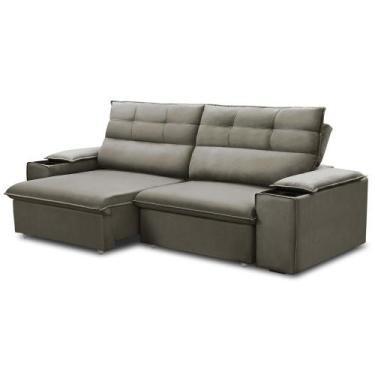 Imagem de Sofá Retrátil Reclinável Para Sala 3 Lugares 245cm Gordon F04 Veludo M