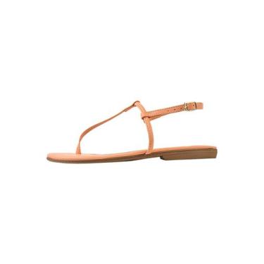 Imagem de Sandalia Rasteira Feminina Casual Tiras Slim Basica Fio dental Verao  