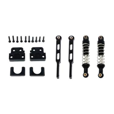 Imagem de Almencla Amortecedores traseiros RC, acessórios de montagem 1/12, parafusos para atualização de caminhão de carro RC, barras de direção do eixo traseiro para, Preto