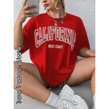 Imagem de Camiseta Feminina Vintage - Estilo Califórnia - Manga Curta, BR-G, M80