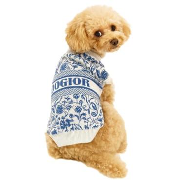 Imagem de Everything Chic Roupa de designer de luxo para cães, camisola, roupa pequena, PP, xícara de chá, cachorros, buldogue francês, dachshund, chihuahua, maltês, menino, menina (PP, Dogior)