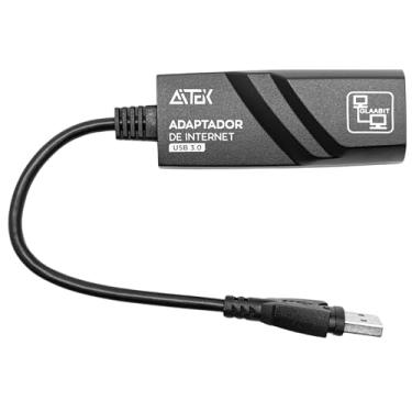 Imagem de Adaptador para Internet Ethernet USB 3.0 Conector RJ45 1000Mbps Compatível Notebook e PC