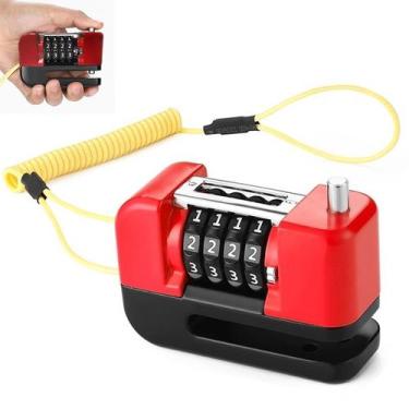 Imagem de Trava de Disco Freio Antifurto Senha 4 digitos Moto Motocicleta Bike B