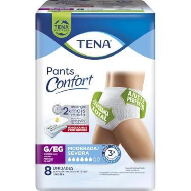 Imagem de Tena Pants Confort, Roupa Íntima para Incontinência Urinária, G/EG - 8 unidades