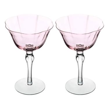 Imagem de WOLFF - Conjunto 2 Taças para Vinho Lily 300ml Rosa e Cinza Vidro