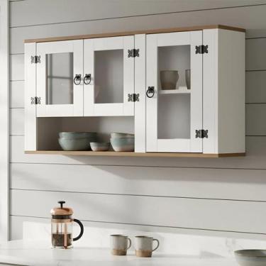 Imagem de Aéreo Cozinha Armário Pia Madeira Maciça Branco - stox, Branco