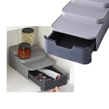 Imagem de Organizador Armario Gaveteiro 3 andares Porta Condimentos Temperos Org