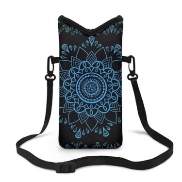 Imagem de Jeiento Boêmio Bolsa feminina transversal para telefone mandala flor mangas de telefone para senhora viagem moda bolsa celular carteira neoprene