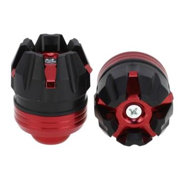 Imagem de A ABSOPRO Moldura de motocicleta Sliders Garfo Dianteiro Proteção contra quedas Roda Protetor de Colisão Scooter Ciclomotor Liga de Alumínio Plástico Vermelho 2 Peças