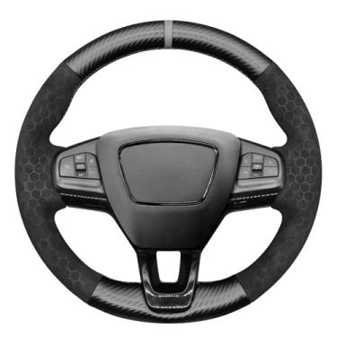 Imagem de MEWANT Capa de volante com costura DIY para Ford Mustang Mach-E 2021-2024 Acessórios de volante para Ford Mustang Mach-E 2021-2024