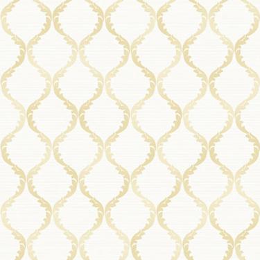 Imagem de Papel de Parede Fiesta Modern Arabesco Ondulado Dourado 533061 Fiesta Modern 533061