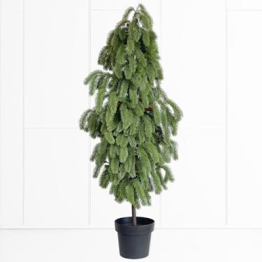 Imagem de Árvore de Natal artificial alpina de 1,8 m com pinhas