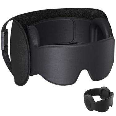 Imagem de SARISUN Travesseiro de viagem para aviões, travesseiro de avião atualizado com máscara de olho 3D e capa de ouvido para voos longos, suporte de 360° para dormir, apoio de cabeça de avião Flight