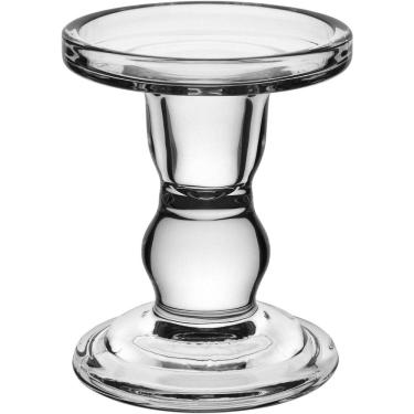 Imagem de CASTIÇAL DECORATIVO PORTA VELA REDONDO HOME&CO VIDRO 11x8x8cm TRANSPARENTE