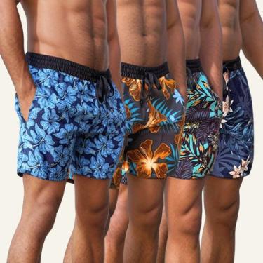 Imagem de KIT 3 Short Praia Floral Masculino Bermuda Estampada Tactel - KS, Colo