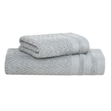 Imagem de Buddemeyer, Kit Jogo de Toalhas Buddemeyer 2 Peças Banho e Rosto Soul 100% Algodão Extra Soft Cor:Cinza 1820