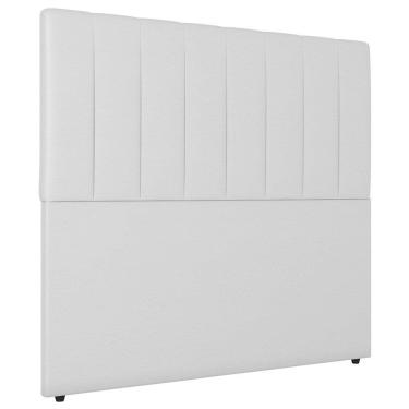 Imagem de Cabeceira Cama Box Casal Queen Size Ivana 160cm Sintético Branco