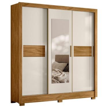 Imagem de Roupeiro De Casal Com Espelho Doha Freijó Off White