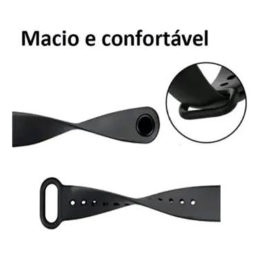 Imagem de Pulseira de Silicone preta Para Relógio Mi Band 4, compatível com Xiaomi