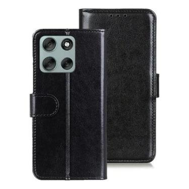 Imagem de Capa Carteira Flip e Película 3D Para Motorola Moto G86 - XS Acessório