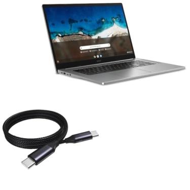 Imagem de Cabo BoxWave compatível com Acer Chromebook 317 (CB317-1H) (cabo da BoxWave) - Cabo DirectSync PD (3 pés) - USB-C para USB-C (100W), tipo C trançado, cabo de carregamento e sincronização de 91 cm - preto
