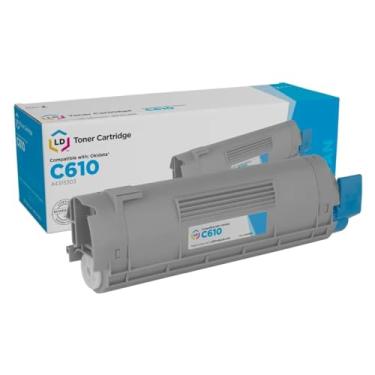 Imagem de Cartucho de toner compatível LD para Okidata Série C610 44315303 (ciano)