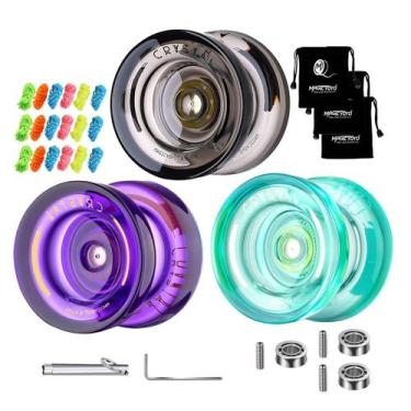 Imagem de Pacote de 3 Yoyo MAGICYOYO K2 Crystal com acessórios para crianças