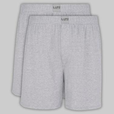 Imagem de Kit 2 Sambas Canção Lupo Algodão 18611, Chumbo mescla, P