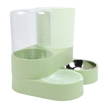 Imagem de ASHATA Alimentador de Gato e Dispensador de água, Alimentador Automático de Gato 2 Em 1, Autoalimentação de Grande Capacidade, para e Cães Pequenos (Verde)
