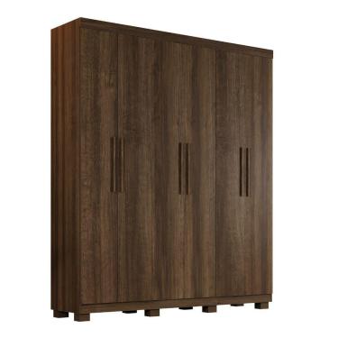 Imagem de Guarda Roupa Sevilha 6 Portas 4 Gavetas Com Nicho - Benetil Imbuia