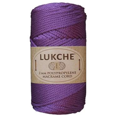 Imagem de Cordão de macramê de poliéster 2 mm x 125 jardas, corda de macramê premium 100% polipropileno, fio colorido, bolsa de macramê de crochê para cabides de parede, bolsas, placas inferiores, tapetes