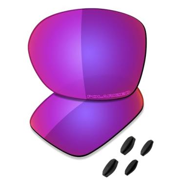 Imagem de SAUCER Lentes de reposição premium e protetores de nariz para óculos de sol Oakley Wildrye OO9230 de alta definição - Midnight Sun polarizado