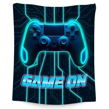 Imagem de Cobertor de presente para jogadores – Cobertores para meninos – 127 x 152 cm, aconchegante, macio, legal para jogos para adolescentes e adultos