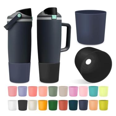 Imagem de Kaitiaki 2 peças de bota superior de silicone para Owala 1,134 g 850 g FreeSip Sway Tumblers, acessórios de manga inferior de garrafa antiderrapante para a maioria dos suportes de copo de carro, livre