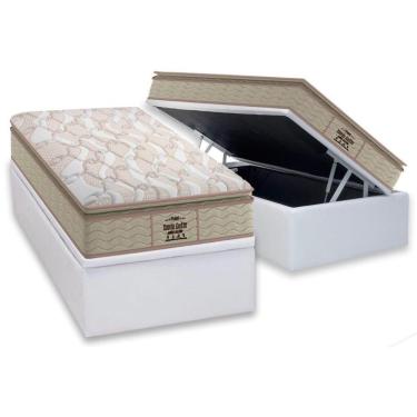 Imagem de Cama Box Baú Solteiro: Colchão Anatômico Probel D33 / AG65 Guarda Costas Extreme Resistence Pillow Top + Base CRC Courano White(88x188)