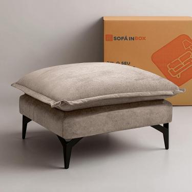 Imagem de Chaise Modular Boma. 60x70x40cm Boucle Sofá Inbox Bege Claro