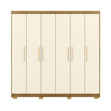 Imagem de Guarda-roupa 6 Portas 6 Gavetas 100% Mdf Recife Nature-champagne
