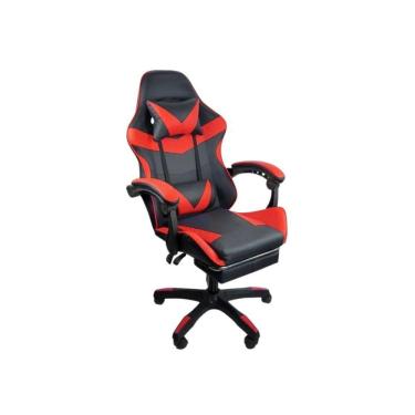 Imagem de Cadeira Gamer Stillus Ergonômica Com Apoio Para Os Pés - Vermelho