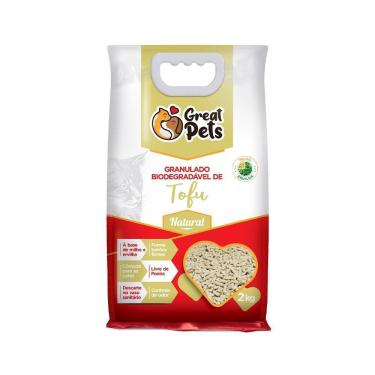 Imagem de Granulado Higiênico Premium Biodegradável Tofu Great Pets Natural 2 kg