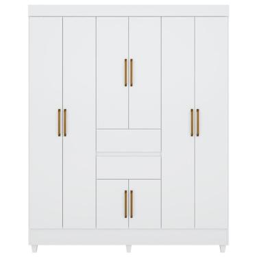 Imagem de Guarda Roupa Casal 08 Portas 82060 Branco Demobile Branco