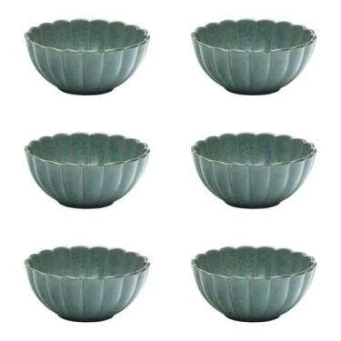 Imagem de Conjunto 6 Tigelas Sobremesa Flora Hortência 12cm Oxford