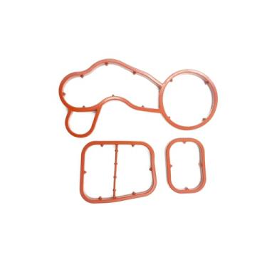 Imagem de AMCC Kit de junta de montagem de filtro de óleo e filtro de óleo do motor compatível com BMW B38 B48B20A 2016-2022 230i 330e 330i GT 430i 530i 740 X3 X4 (11428591460FJ)